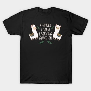 Back To School A Whole Llama Learning Going On T-Shirt